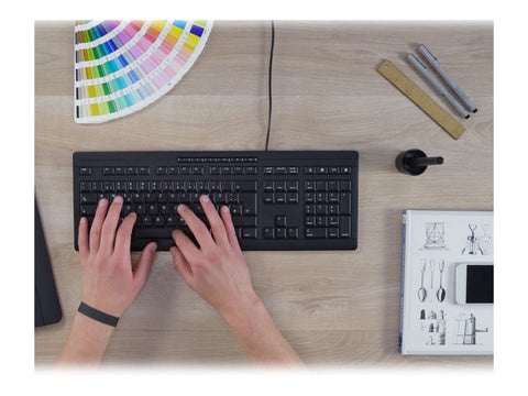 CHERRY STREAM KEYBOARD Clavier 105+10 touches USB noir (DE)