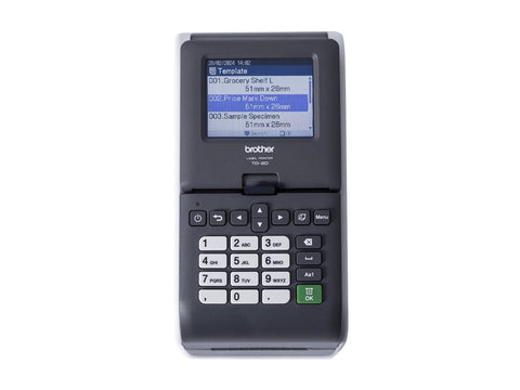BROTHER 2p label printer USB connection 203dpi Ethernet Battery Possible touch screen