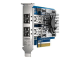 QNAP Dual-port SFP28 25GbE network expansion card low-profile form factor PCIe Gen4 x8