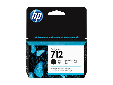 HP 712 38-ml Black DesignJet Ink Cartridge